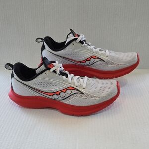 Saucony Kinvara 13 Women's White and Red Athletic Sneakers Size 8